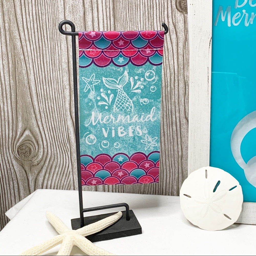 Mermaid Vibes Desktop Garden Flag